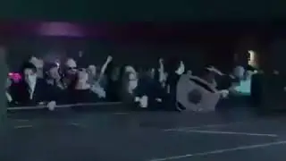DJ dropped the table with his equipment while performing show
