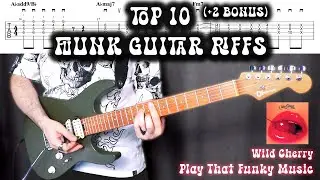 TOP 10 FUNK Guitar Riffs You Should Learn | With Tabs