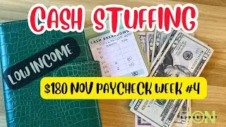 $180 Low Income Cash Stuffing Week #4 Nov 2024