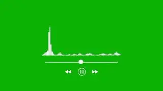 Audio Play button Green Screen