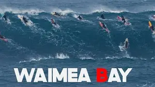 BIG WAVE SURFING AT WAIMEA BAY