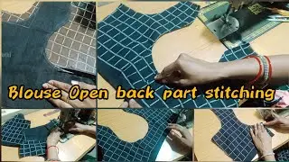 Blouse Open Back Part Stitching Video For Beginner's || Blouse stitching || Nenu Mee Shruthi