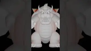 3d Blender Character Modeling of Bowser 