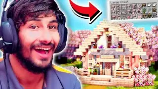 Gathering BASIC RESOURCES for CHERRY BLOSSOM STARTER HOUSE in Minecraft Survival Series Ep.2