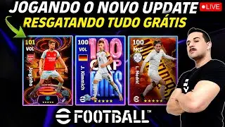 JOGANDO O NOVO UPDATE 3.6.2 DO EFOOTBALL 2024 MOBILE AO VIVO, RESGATANDO VÁRIOS JOGADORES GRÁTIS