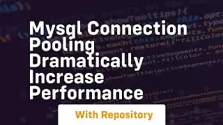 Mysql connection pooling dramatically increase performance