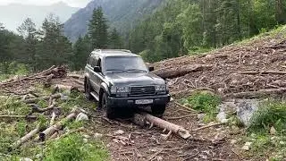 Учкуланичи через брёвна