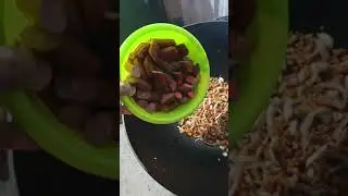 Жареная картошка по охотничьи в казане на огне