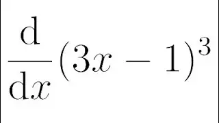 Derivative of (3x-1)^3