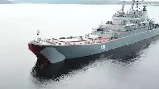 Военно учение, Колски залив: БТР и морски пехотинци съвместно с десантен кораб