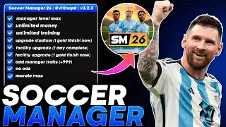 MOD MENU SOCCER MANAGER 2026 | v3.2.3 | UNLIMITED MONEY FITNESS, MANAGER LEVEL UP