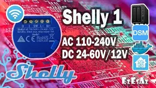 Shelly 1 Wi-Fi operated relay switch, 1 channel, 16A supports 12V, 24 – 60V DC; 110-240V AC