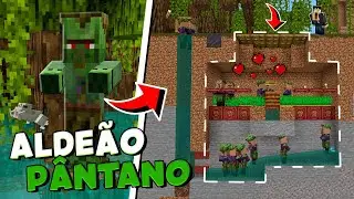 A FARM de VILLAGERS DO PÂNTANO no MINECRAFT SURVIVAL