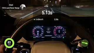 Range Rover Sport 2018 V6 3.0SC 380hp Stock 0-100 dragy