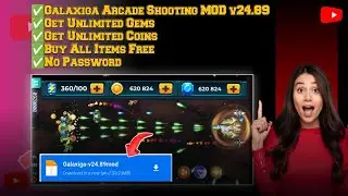 Galaxiga Arcade Shooting Game MOD v24.89 | Free Aircraft and Upgrade | Unlimited Gems Coins