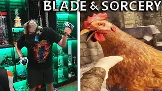ПЯТЁРКА СПАСАЕТ КУРОЧКУ В BLADE AND SORCERY В VR