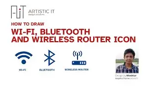 How To  Draw wi-fi, Bluetooth and wireless ROUTER ICON