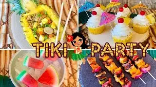 Hawaiian Luau Summer Party Ideas | DIY Tropical Buffet Table