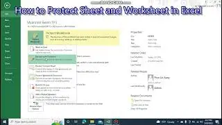How to Protect  and Un Protect sheet in EXCEL