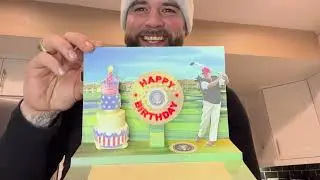 Donald Pop Up Golfing Birthday Card