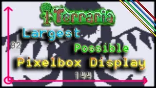 The largest possible pixelbox display in Terraria playing badapple!!