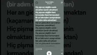 Pişman Değilim Sözleri #keşfet #fypシ #semicenk #shorts