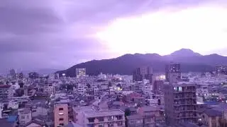 Lightning over Gifu Castle