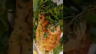 Crab stuffed fish with broccoli and Dijon mustard #shortvideo #viral #viralvideo #cooking #foodie