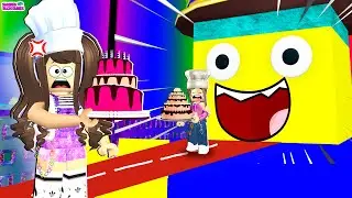 O NOOB GIGANTE E FAMINTO QUER COMER TUDOOO!! 🎂😆ROBLOX