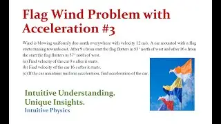 Flag Wind Problem With Acceleration #3 - Relative Motion - Intuitive Physics
