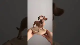 Миниатюра таксы из шерсти ❤️ 