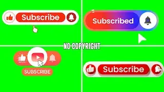 4K subscribe green screen || subscribe bell intro no copyright