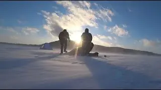 Ветрище, мороз и рыба не клюЁт.. Навага по черному..