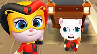 Talking Tom Gold Run - Carnival Angela Vs Racoon Surf the Venice Canals Gameplay Walkthrough HD