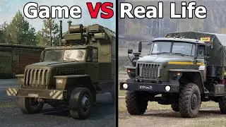 Snowrunner Game vs Real Life Trucks and Vehicles (Russian Side)