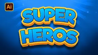 Adobe Illustrator | Super Heros Comic Style Modern 3d Text Effect