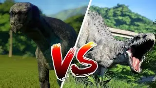 Future Predator vs. Indominus Rex. The battle of the dinosaurs. Jurassic World Evolution. Dinosaurs