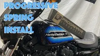 Progressive Fork Spring Install Harley Davidson Iron1200 Sportster