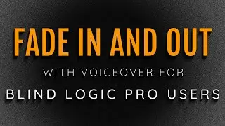 How to Fade In & Out in Logic Pro X from the Keyboard as a VoiceOver User