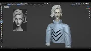 Beautiful girl animated  in blender