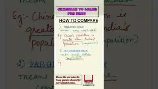 GRAMMAR FOR IELTS. COMPARISON. #englishgrammar #shorts #ielts