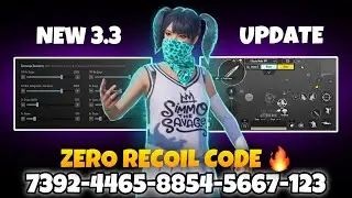 New Update 3.3😍Best Sensitivity Code + Control Settings Pubg Mobile/Bgmi Sensitivity 2024