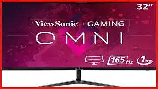 ViewSonic OMNI VX3218-PC-MHD 32 Inch Curved 1080p 1ms 165Hz Gaming Monitor with Adaptive Sync,