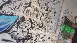PBR ART - PIZZA SHOP MURAL West St Paul MN Lizardman & Dan Wieken