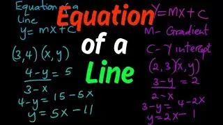 Equation of a straight line y=mx+c