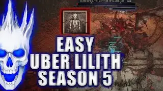 Bone Spirit Uber Lilith Kill (Day 3) | Diablo 4 Necromancer Season 5 Build 
