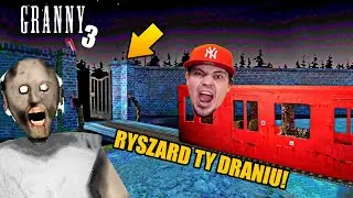 Uciekam od GRANNY POCIĄGIEM, ale przez BRAME 🤣 *mody* 👵 Granny 3 Train Escape