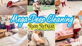 MEGA DEEP CLEANING ROUTINE! FAMILY ROOM REFRESH! SUPER SPEED CLEAN WITH ME! HOUSE CLEANING
