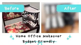 VINTAGE TELEPHONE CHAIR TRANSFORMATION & MAVEOVER | NEW HOME OFFICE | BUDGET FRIENDLY