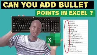 Can you add bullet points in excel using keyboard shortcuts ?
